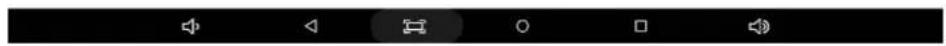 Media player control bar with playback, audio, and video icons