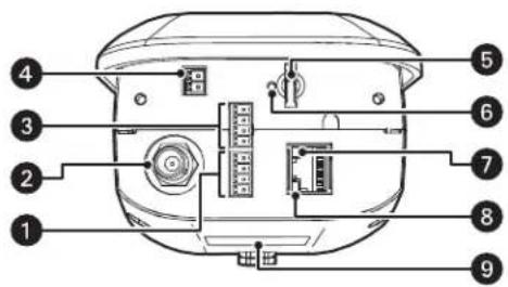 Labeled diagram of a device interior with numbered components for identification