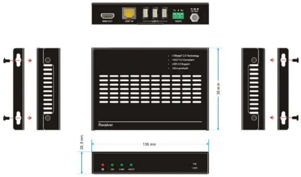 KanexPro WP-HDBTKVM3 - Receiver - 1