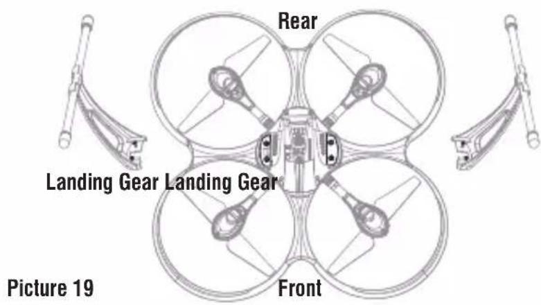 SereneLife Discovery C - Spare Parts Assemble and Disassemble Landing Gear Installation Diagram - 1