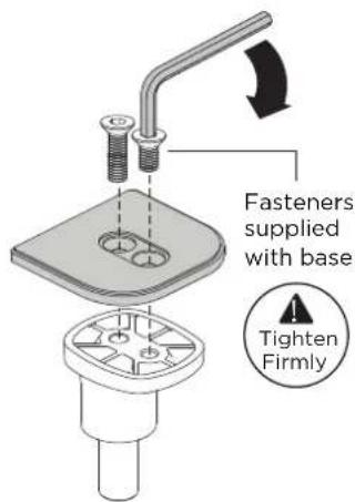 Fasteners supplied with base Tighten Firmly
