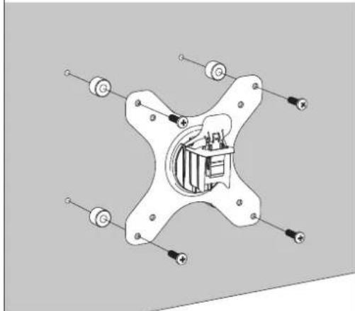Technical diagram of a mechanical component with multiple pins and mounting holes (no text or symbols)