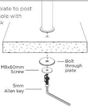 Atdec AF-AT-NBC - Installing bolt through - 1