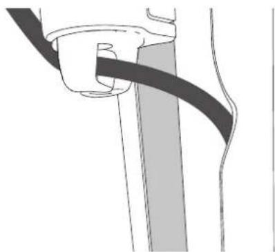 Diagram of a cable being inserted into a vertical pipe (no text or symbols)