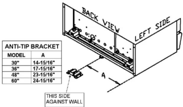 Capital Connoisseurian CSB488L - MOUNTING ANTI-TIP BRACKET: - 1
