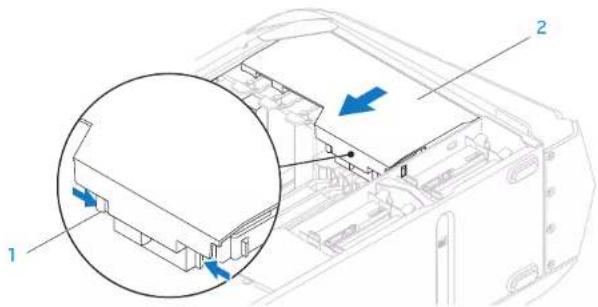 ALIENWARE Aurora AAR2 - Replacing the Drive-Bay Shroud - 1
