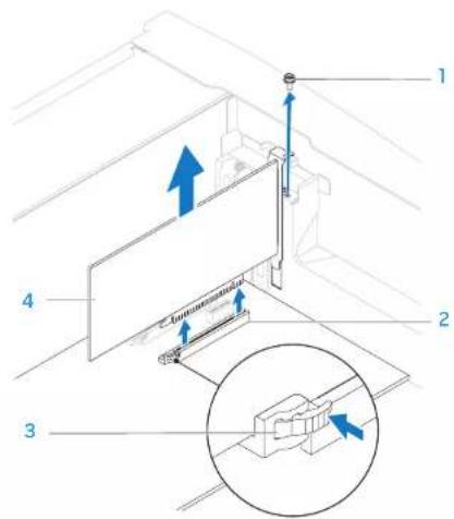 ALIENWARE Aurora AAR2 - Removing the PCI-Express Card(s) - 2