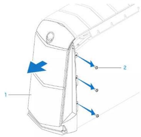 ALIENWARE Aurora AAR2 - Removing the Front Bezel - 2