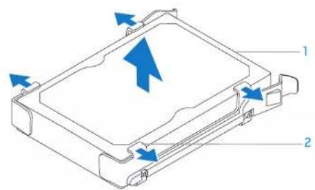 ALIENWARE Aurora AAR2 - Removing the Hard Drive(s) - 4