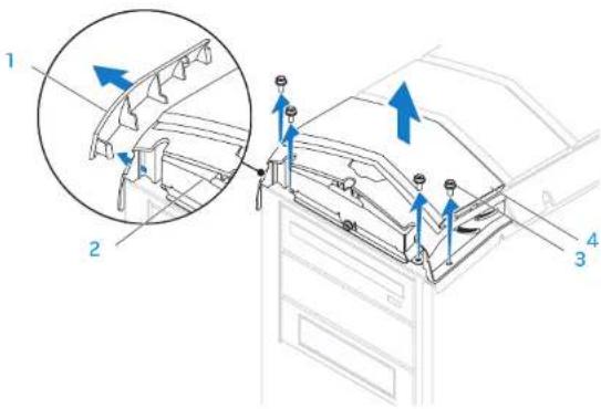 ALIENWARE Aurora AAR2 - Removing the Top I/O Panel - 1