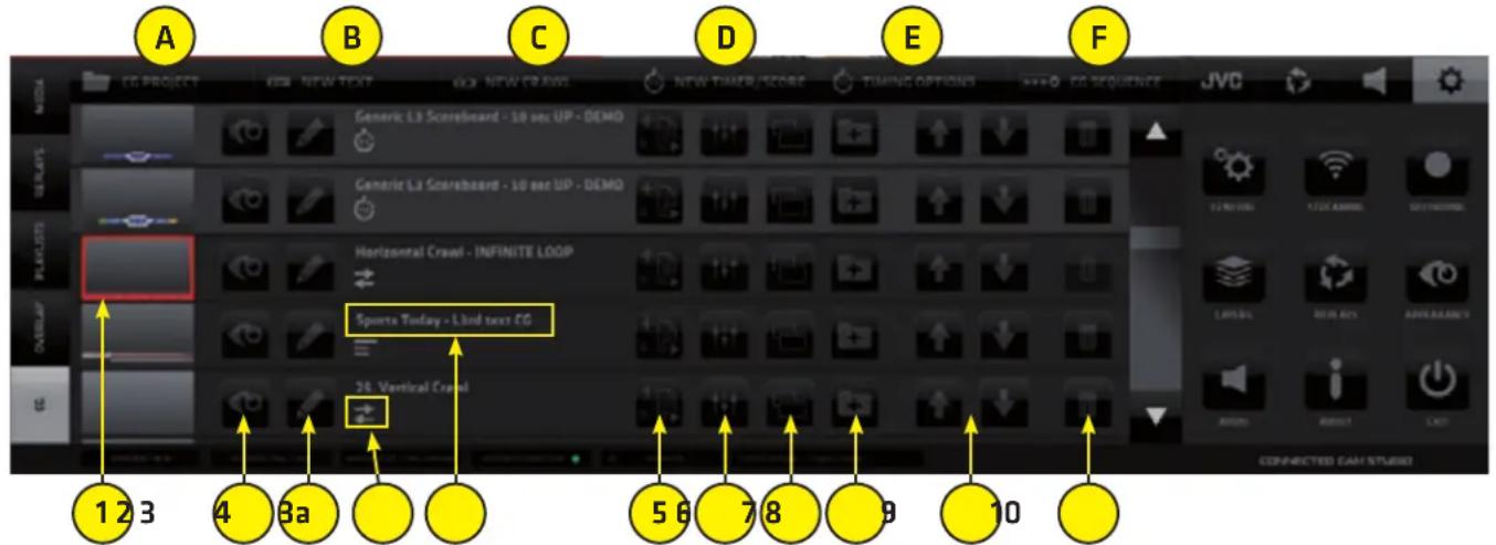 JVC KM-IP4100 - CMA (Content Management Area) - CG Menu Tab - 4