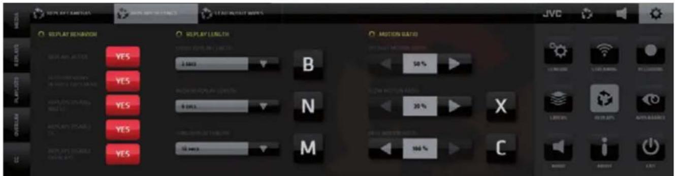 JVC KM-IP4100 - SYSTEM SETTINGS / REPLAYS / Replay Settings tab - 1