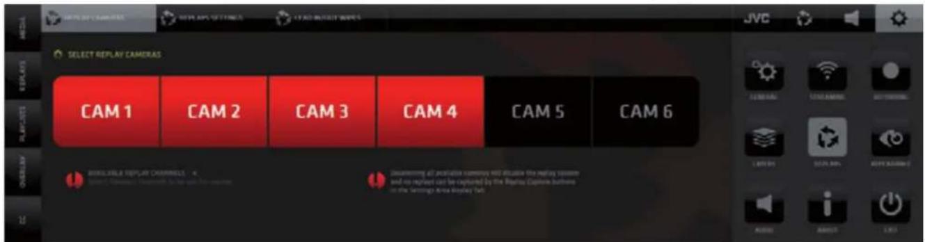 JVC KM-IP4100 - SYSTEM SETTINGS / REPLAYS / Replay Cameras tab - 1