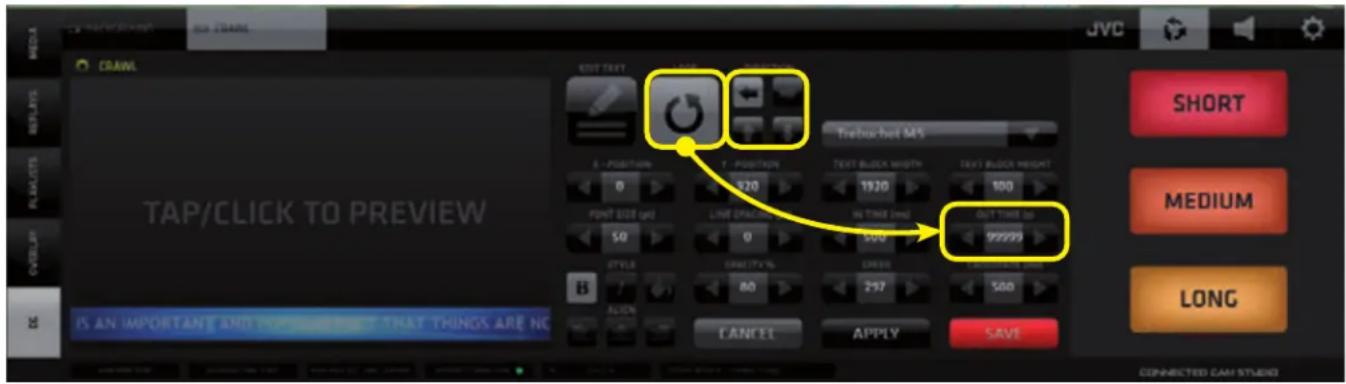 JVC KM-IP4100 - CRAWL DIRECTION and LOOP parameters setup - 1