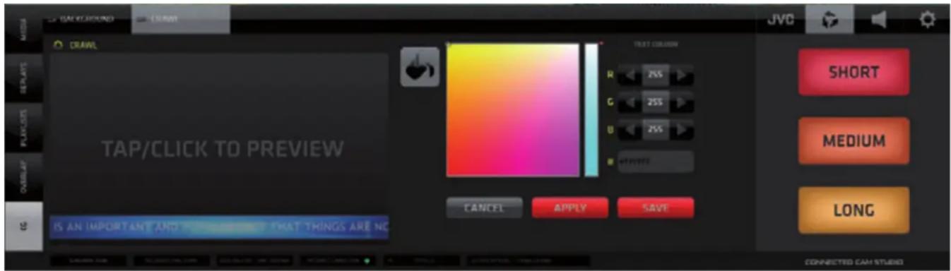 JVC KM-IP4100 - TEXT LAYER COLOR parameters setup - 2
