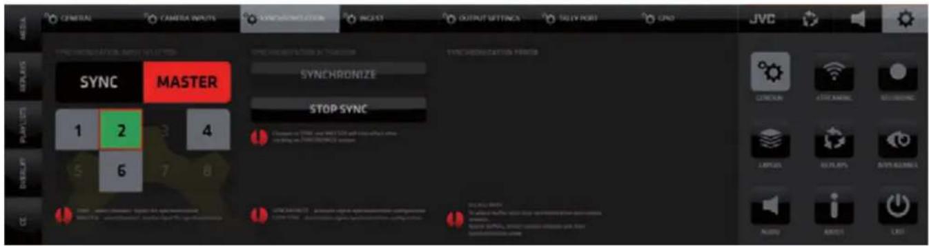 JVC KM-IP4100 - SYSTEM SETTINGS / GENERAL / SYNCHRONIZATION Setting tab - 3