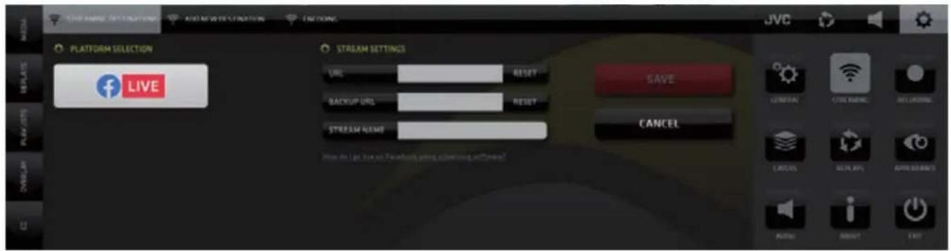 JVC KM-IP4100 - SYSTEM SETTINGS / STREAMING / Streaming Destination tab - 1