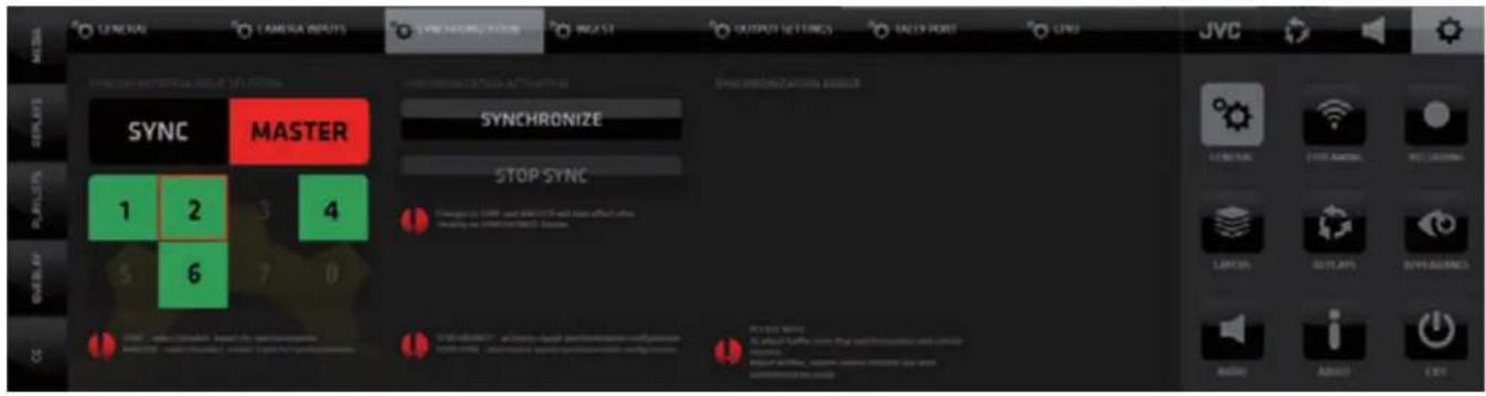 JVC KM-IP4100 - SYSTEM SETTINGS / GENERAL / SYNCHRONIZATION Setting tab - 2