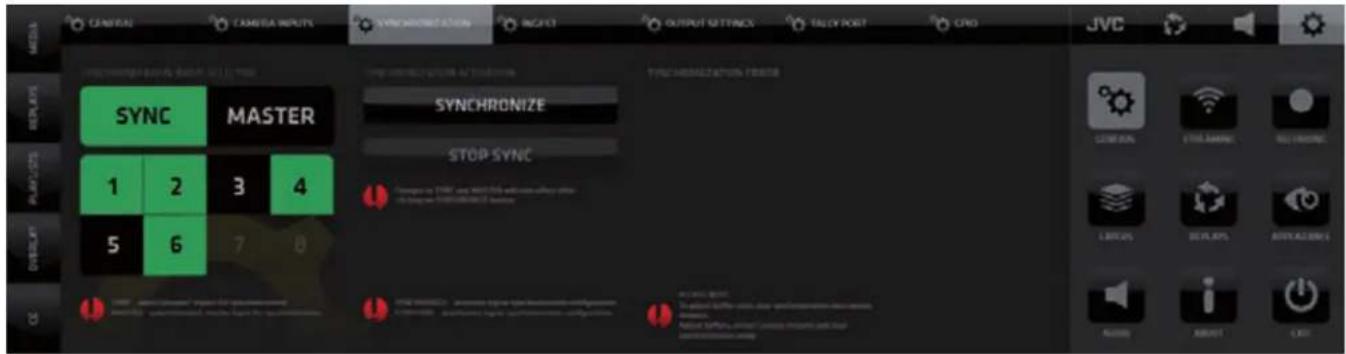 JVC KM-IP4100 - SYSTEM SETTINGS / GENERAL / SYNCHRONIZATION Setting tab - 1