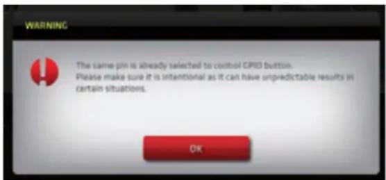 JVC KM-IP4100 - GPIO PINs assignment conflict warning - 2