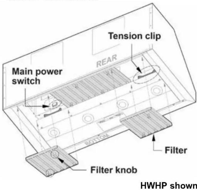 Dacor HWHE3018S - Removing the Filters - 1