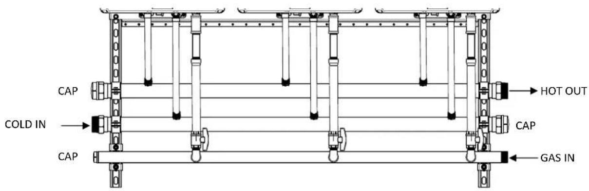 Rinnai Tankless Rack System TRW03IP - End Caps / Connections - 1