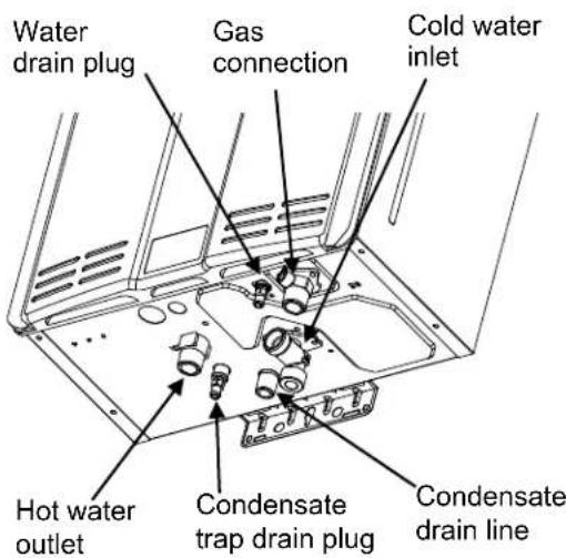 Rinnai Tankless Rack System TRW02EP - Condensate Drain - 1