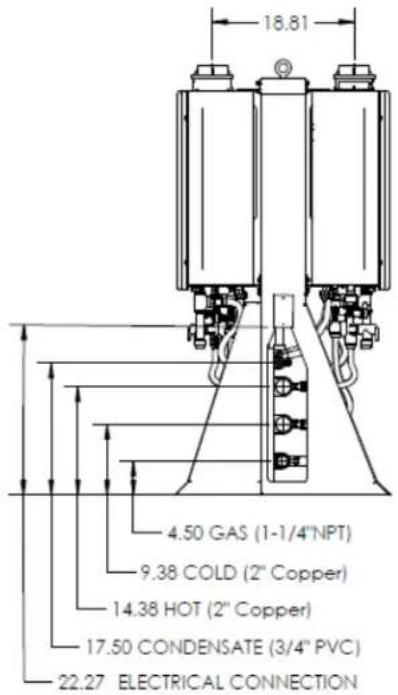 Rinnai Tankless Rack System TRW02EP - UNIT FREE STANDING FRAME - 1