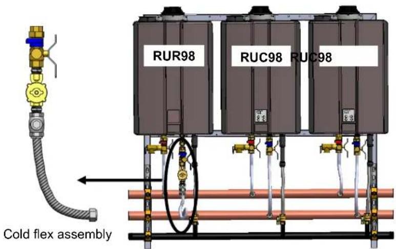 Rinnai Tankless Rack System TRW02EP - TRW ST Series Crossover Return Conversion Instructions - 2