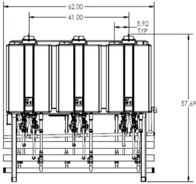 Rinnai Tankless Rack System TRW02EP - UNIT FREE STANDING FRAME - 2