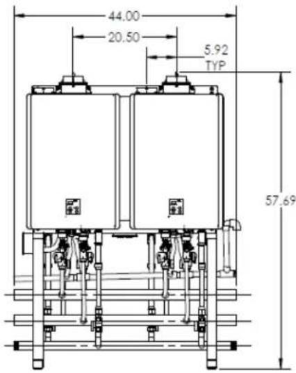 Rinnai Tankless Rack System TRW02EP - UNIT FREE STANDING FRAME - 2