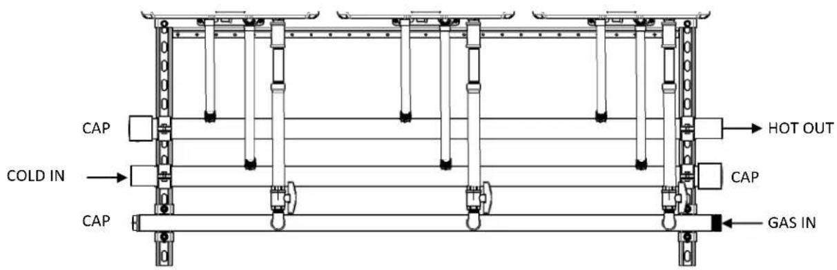 Rinnai Tankless Rack System TRW02EP - End Caps / Connections - 1