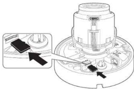Technical diagram of a mechanical component with labeled parts and directional arrows indicating assembly or adjustment.