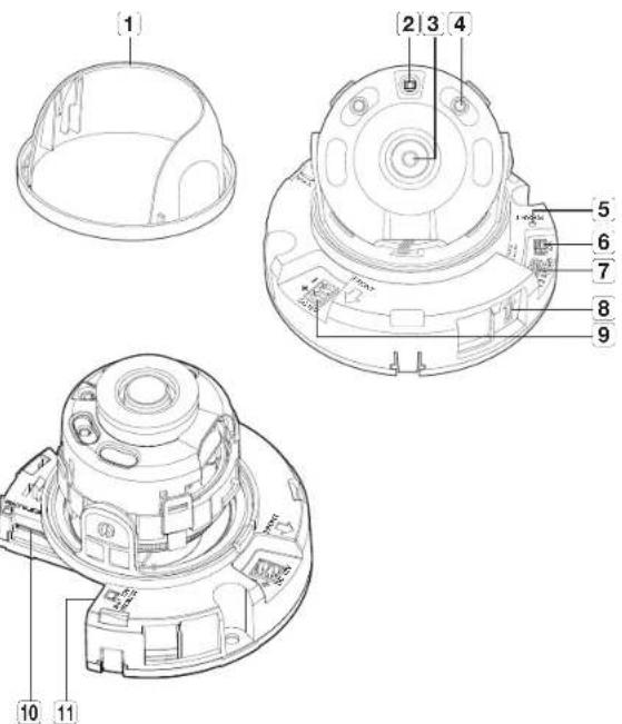 Technical diagram of a mechanical device with numbered parts for identification