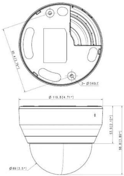 Ø5.43.74" 2- Ø5HOLE Ø 119.8 [4.71°] Ø 89 [3.5°] 53.9 [2.12°] 98.8 [3.03°]