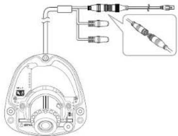 Diagram of a medical or diagnostic device with labeled components and wiring connections