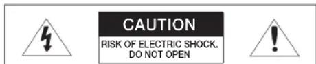 CAUTION RISK OF ELECTRIC SHOCK. DO NOT OPEN