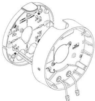 Wisenet XNV-8081RE - [Installing the LAN cables] (When using CAM 1 and CAM 2) - 2