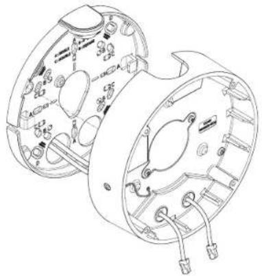 Wisenet XNV-6081RE - [Installing LAN cables] (When using CAM 1 and CAM 2) - 2