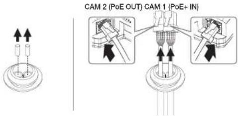 CAM 2 (PoE OUT) CAM 1 (PoE+ IN)