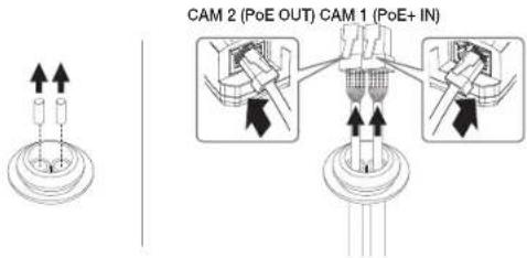 CAM 2 (PoE OUT) CAM 1 (PoE+ IN)