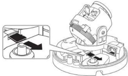 Wisenet LNV-6031R - Removing a Micro SD Memory Card - 3