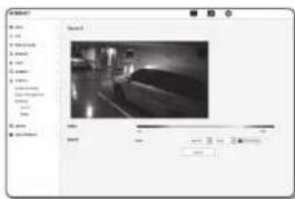 Screenshot of a video editing software interface showing a preview window with a black-and-white photo and control panel.