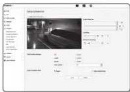 Screenshot of a software interface showing image editing settings with a preview window and control buttons