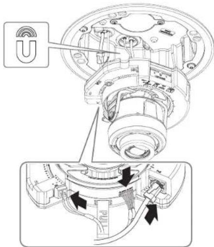 Technical diagram of a mechanical assembly with labeled components and directional arrows indicating motion or flow.