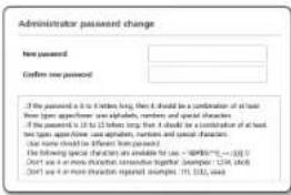 Administrator password change New password Cover new password If the password is 0 to 10 times long, then it should be a combination of at least three types: app/expense and app/expense, numbers and special characters. If the password is 15.12.13 before long, it should be a combination of at least two types: app/expense and app/expense, numbers and special characters. (see some terms in different time periods) The following special function are available for use = "APR" (1.1.1.1) - 2.93 Start user is more frequently connected together (sample = 1.64, 0.67) Start user is more frequently repeated (sample = 1.11, 0.32)
