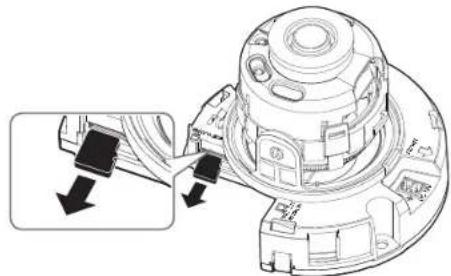Wisenet QNV-7030R - Removing a Micro SD Memory Card - 1