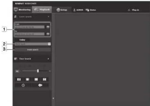 MOSKET ACCESSIBLE Monitoring Playback Setup ADMIN Status File In 1 2 3