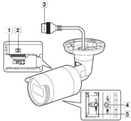 Technical diagram of a device with labeled components including a flash unit, connector, and control panel