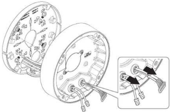 Wisenet XND-8081REV - [Installing audio &amp; alarm cables] (When using CAM 1 and CAM 2) - 3